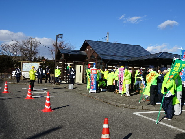 秋の交通安全指導所